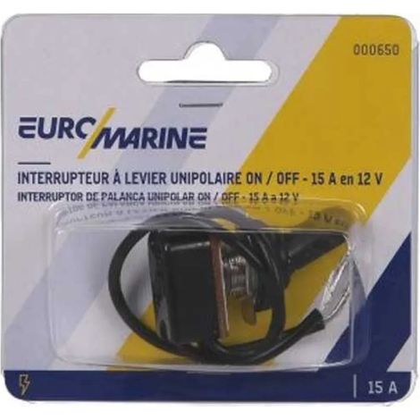 Interruttore euromarine lever switch 15A 12V impermeabile