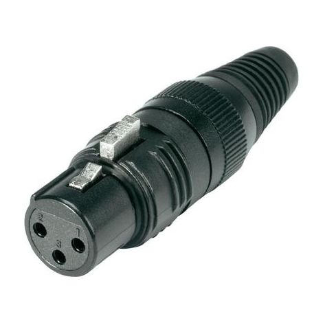 HICON XLR-STECKVERBINDER BUCHSE, GERADE POLZAHL: 3 NERO HI-X3CF-G 1 ST.