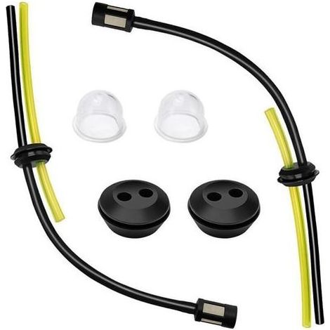pair 2 Ensembles Universel Filtre à Essence Kit, Durite Essence Debroussailleuse en Caoutchouc, Ampoule D'AmorçAge De Filtre, Joint De RéServoir De Carburant, pour Coupe-Herbe, Débroussailleuse (1/4)
