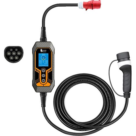 Chargeur EV Portable, Contrôle Intelligent par Application, Chargement Économique, 11KW 5m Pas d'adaptateur (1/2)
