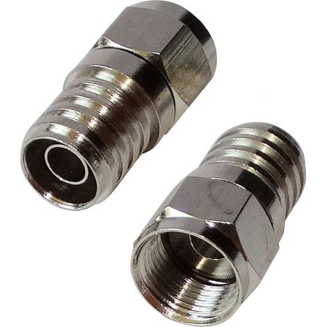 AERZETIX: 2x Connecteur prise fiche F mâle 6mm pour câble RG59 antenne TV satellite coaxial
