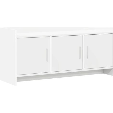 TV Cabinet 102 x 33 x 47 cm White Engineered Wood vidaXL (1/5)