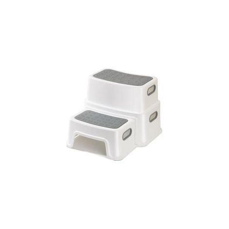 Marche Pied Enfant, Tabouret Robuste à 2 Niveaux pour la Salle de Bain, Lavabo et Toilette, Anti basculement et Antidérapant, Marchepied Sûr pour Les Tout Petits