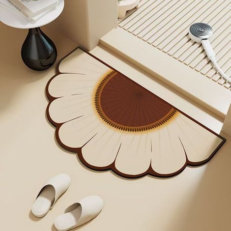 Tapis de salle de bain demi-cercle - 45×71 cm (1/5)