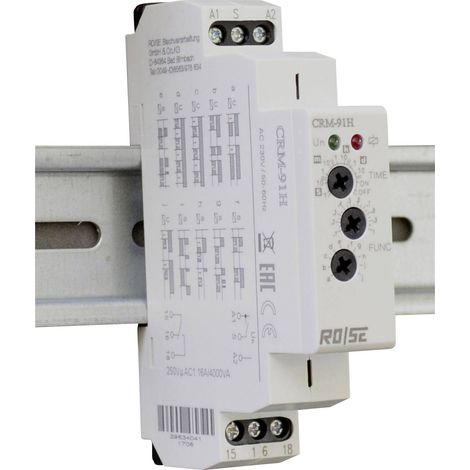 Rose LM CRM-91H/230 CRM-91H/230 Relais temporisé multifonction 230 V/AC 1 pc(s) Plage temporelle: 0.1 s - 10 j 1 invers