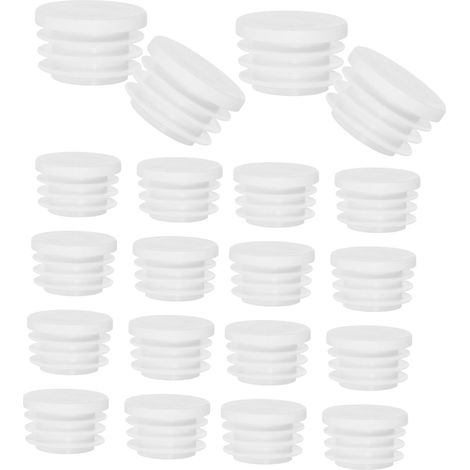 Bouchons ronds en plastique pour tubes, 60 pièces, en polypropylène (1/5)
