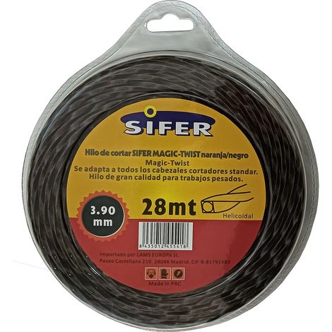Sifer Orange Black Silence Helico Freischneiderfaden 3,9 mm x 28 m