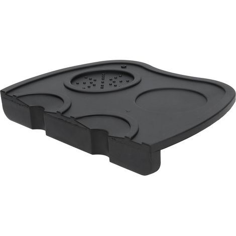 Tapis de tassement à café en silicone, antidérapant, doux, résistant à la chaleur, pour les coins, idéal pour un usage domestique, noir. (1/5)