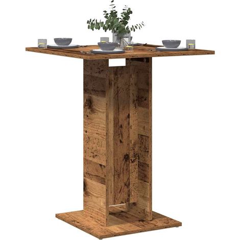 Bistrotisch Altholz-Optik 60x60x75 cm Holzwerkstoff