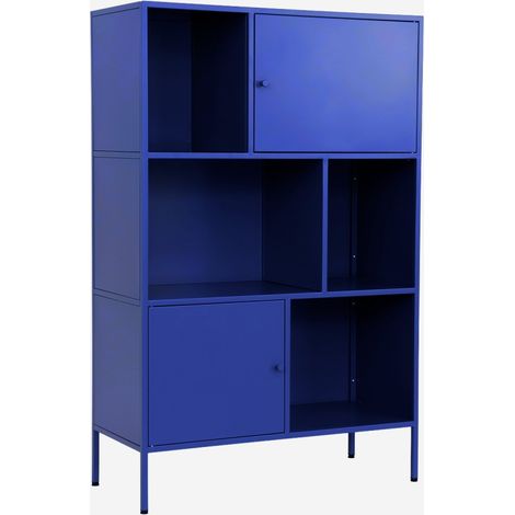 Credenza industriale in metallo con 6 scomparti