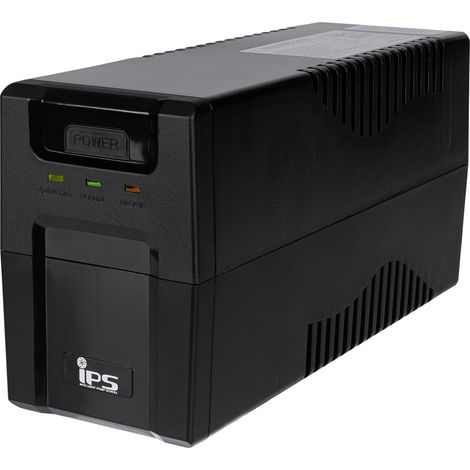 TM-LI2-0k6-PC-1x7-F2: USV-Tower-Modul Sinuswelle 230 V AC 600 VA/360 W Kunststoffgehäuse mit Akku 1x 12 V/7 Ah 2x Schuko Line-Integriert...