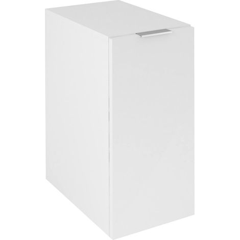 CIRASA meuble bas 30x64x46cm, panier à linge, blanc brillant (1/3)
