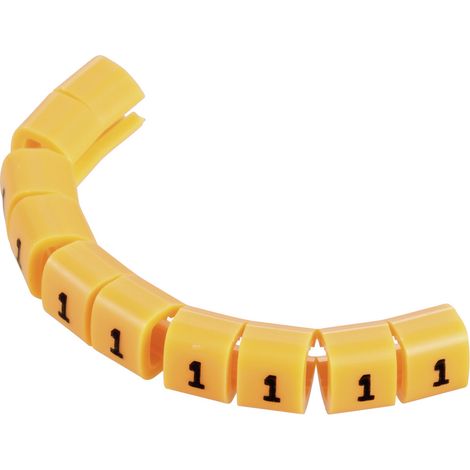 TRU COMPONENTS TC-MB1/1203 Kennzeichnungsclip Aufdruck 1 Außendurchmesser-Bereich 3 bis 3.60 mm (1/3)