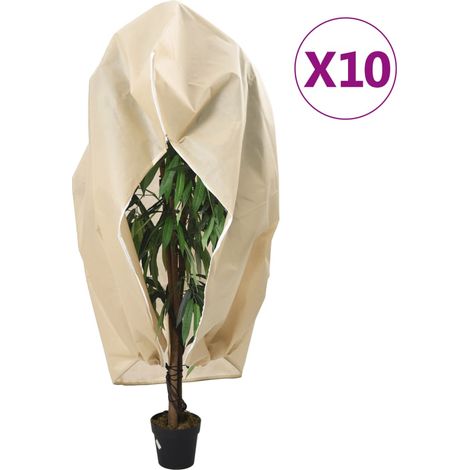 Wintervlies mit Reißverschluss 10 Stk. 70 g/m² 1x1,55 m