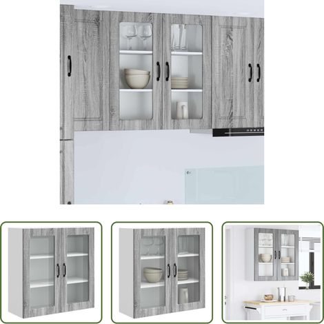 Holzschrank - Küchenschrank Graues Sonoma 80 x 31 x 80 cm Holzwerkstoff (1/5)