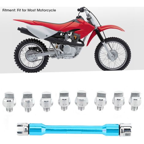 CNC-Speichenschlüssel im Koffer, kompatibel mit den meisten Motorrädern, 5,0 bis 6,8 A (blau) (1/5)