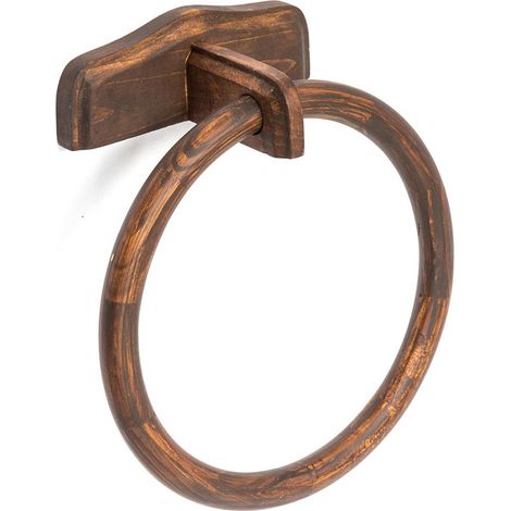Portacepillos accesorios baño arte pobre de madera y cerámica mod. Mathilde (1/2)