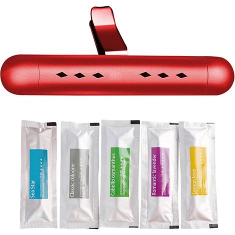 Air Freshener, Solid Perfume Stick, Clip On Car Air Vent Air Freshener, Car Diffuser With 5 Replacement Felt (1/5)