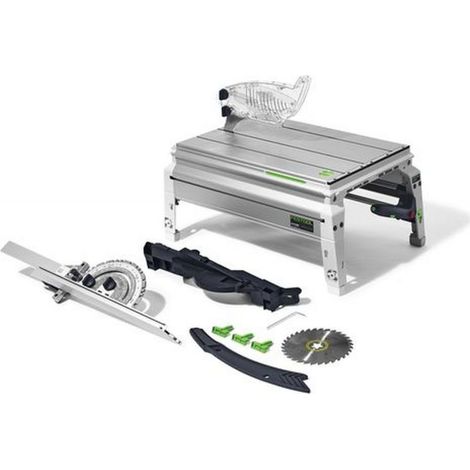 Festool – Scie sur table 190mm – Puissance 1200W – Hauteur de coupe 52mm – Vitesse 1600-4200 min⁻¹ – Pour coupes précises sans éclats