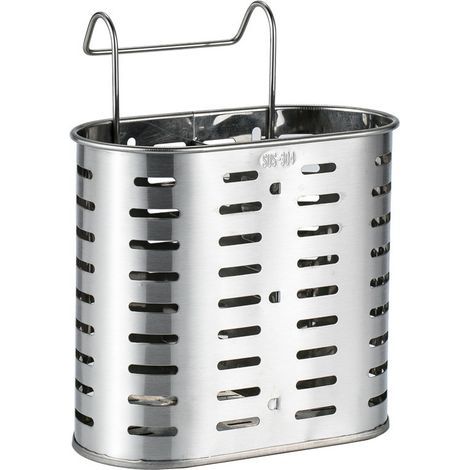 Gancho de una sola pieza fabricado en acero inoxidable 304, soporte para utensilios de cocina, soporte para cuchillos y tenedores, soporte para palillos, soporte vertical para palillos. (1/5)