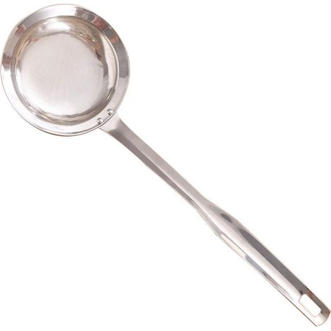 Lntyq Passoire à mailles fines en acier inoxydable, passoire à mailles fines en acier inoxydable, écumage de graisse et de mousse (Petit), Argenté, 268cm (1/5)