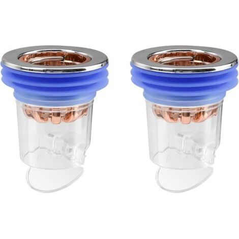 QORVA-2 x clapet anti-odeur, bouchon de sol de douche, noyau déodorant pour siphon de sol de balcon, de cuisine et de salle de bain (1/5)