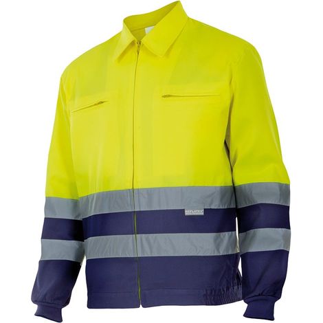 Cazadora Bicolor Alta Visibilidad AZUL MARINO/AMARILLO FLÚOR L