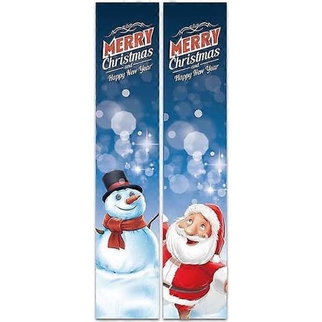Bannière de Noël, guirlande « Joyeux Noël », décoration murale de porche, compatible avec la décoration intérieure et extérieure de la maison et du porche. (1/3)