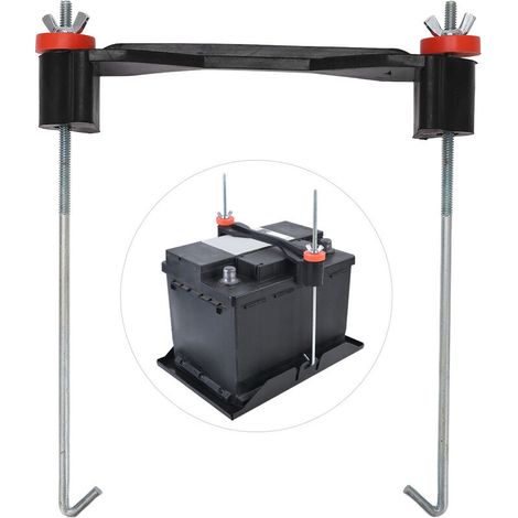 Support de Fixation de Batterie avec Boulons de Crochet en J Support de Batterie en Caoutchouc pour Voiture SUV (1/5)