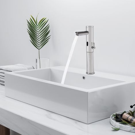 Grifo de lavabo con sensor infrarrojo, grifo mezclador, grifo para lavabo (1/5)
