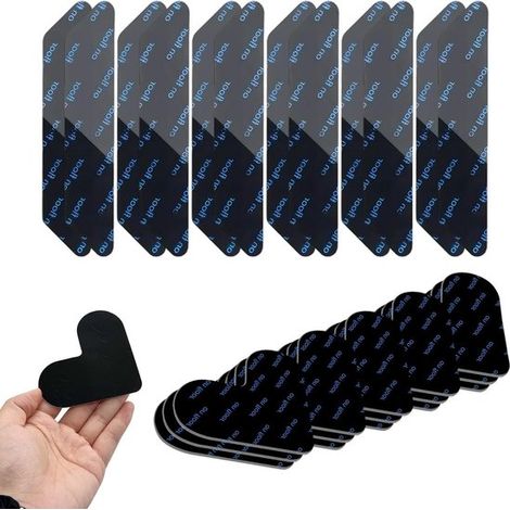 Paquete de 12 pegatinas antideslizantes lavables en forma de U de doble cara para alfombras y tapetes. (1/5)