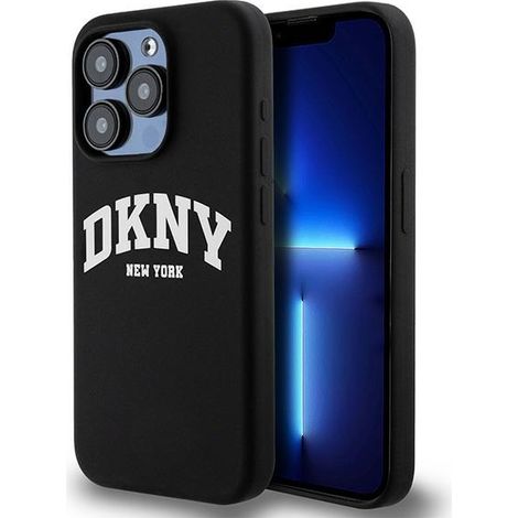 Coque en silicone liquide MagSafe noire dkny pour iPhone 13 Pro (1/5)