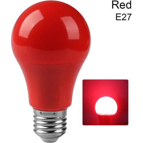 Ampoule LED A60 Rouge E27 Rouge E27-E27 (1/5)
