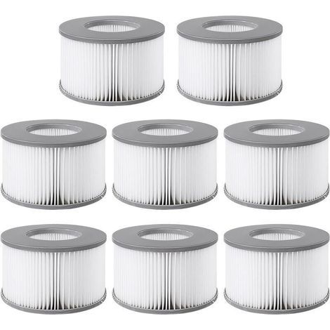 Lot de 8 filtres pour spas gonflables MSPA. Diamètre 107 cm - 8 filtres de rechange pour spas gonflables MSPA. (1/4)