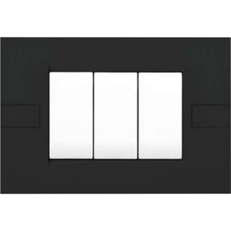 PLACCA SERIE 'INTEGRA' 3 posti - nero