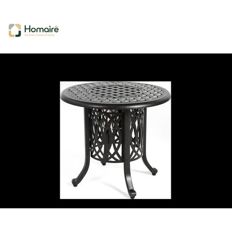 HOMAIRE Aluminium-Tisch im Freien mit Eiseimer, Patio-Beistelltisch, Endtisch mit verstellbaren Fußpolstern und Kleiner Couchtisch im Freien