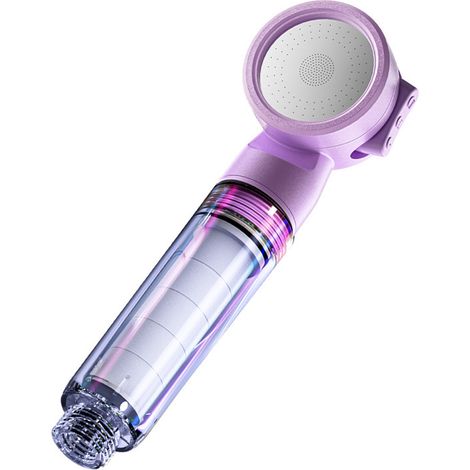 Pommeau de douche de voyage portable 3 modes Filtre hôtel amovible Pommeau de douche universel (violet) (1/5)