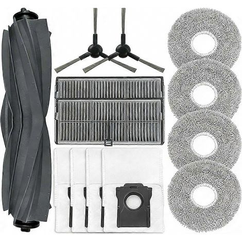 Pour Dreame L40s Ultra CE/L40 Ultra AE/D20 Ultra/L30 Pro Ultra Pièce Brosse principale et latérale Filtre HEPA Lingette de lavage Sac à poussière (1/5)
