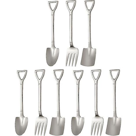 Ensemble de 9 pelles, cuillères et fourchettes