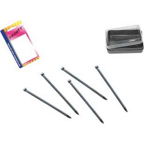 12BL CHIODO ACCIAIO TESTA GRUPPINO IN BLISTER - mm.25, in bl.80 pz.