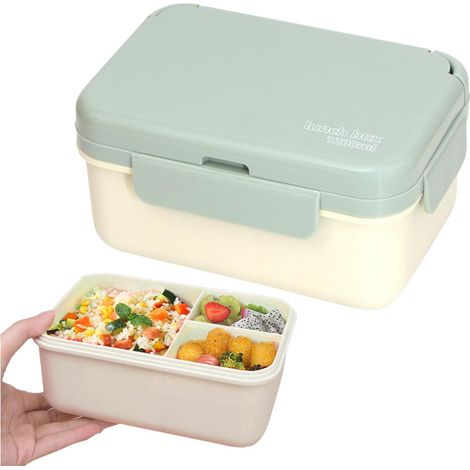 Boîte De Conservation Des Aliments,Conteneur Étanche Renforcé À 3 Compartiments Récipients De Conservation Des Aliments,Pour La Maison Le Voyage L'École La Famille Le Quotidien L'Extérieur (1/5)