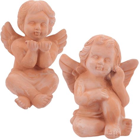 2 Pièces Petites Engelfiguren en Céramique avec Stabilität (1/5)