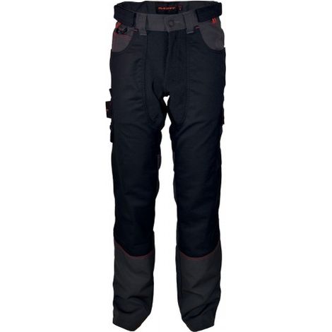 Pantalon ultra ergonomique sans genouillères YP76 - noir et gris - 36/38