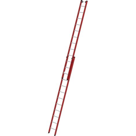 Günzburger Steigtechnik Sprossen-Schiebeleiter 2tlg. GFK/Alu ohne Traverse 2 x 12 Sprossen - 035112 (1/4)