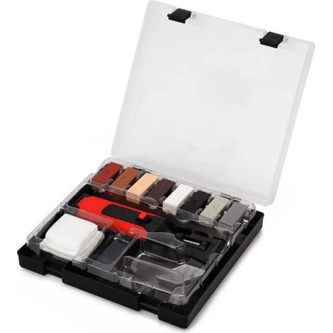 Kit de réparation de carreaux de céramique – 8 blocs de cire, outil chauffant, pour fissures et rayures, portable, maison/bureau/hôtel (1/5)