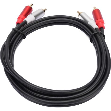 Câble stéréo mâle-mâle de 1 m (3,3 pi) en PVC et alliage de zinc pour home cinéma, amplificateur et haut-parleurs HDTV (1/5)