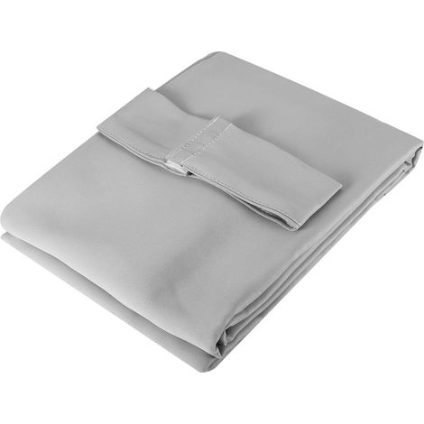 Rideau Voilage Polyester - Oeillets Métalliques - Pour Chambre Salon - Gris Clair - 140 x 250 cm - 1 Pièce (1/5)