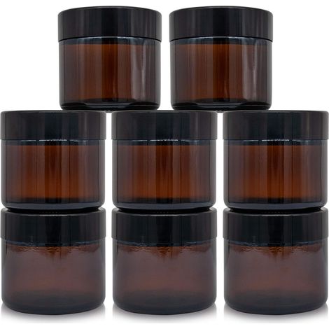 Mini pot de stockage en verre portable de 8 pièces