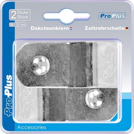 Abrazadera para tienda de campaña 28-32mm 2 piezas en blister (1/5)