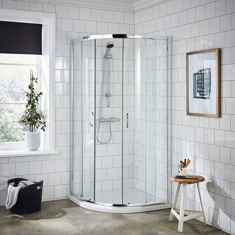 Nuie Ella Quadrant Shower Enclosure with Tray 700mm x 700mm - 5mm Glass (1/5)
